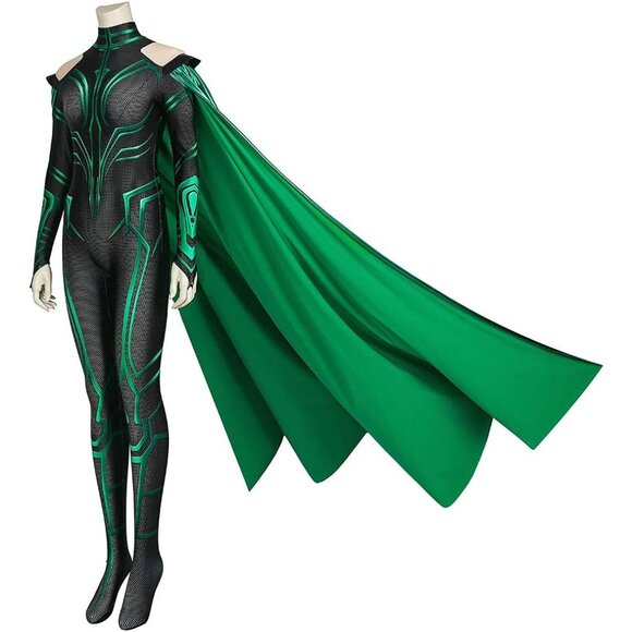 Women's Super Villain Goddess Costume Halloween Cosplay Jumpsuit Bodysuit - Picture 2 of 7